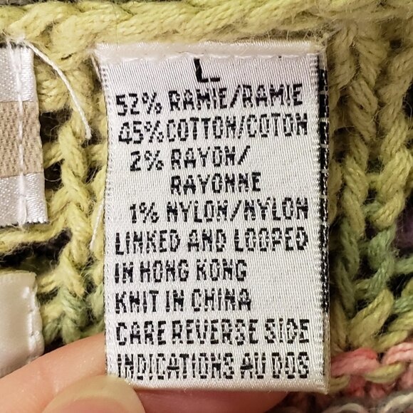 Vintage Sigrid Sport Women Y2K Fairy Crochet Cardigan Size L Phoebe Floral Artsy - Picture 5 of 10